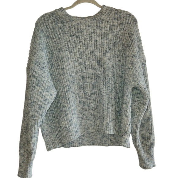 J. Crew Sweaters - J. Crew Light Blue & White Marled Women's Sweater Size L Warm Lagenlook Comfort